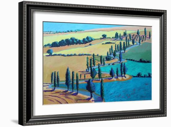 Tuscan Summer, 2021 (acrylic on board)-Paul Powis-Framed Giclee Print