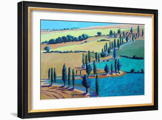 Tuscan Summer, 2021 (acrylic on board)-Paul Powis-Framed Giclee Print