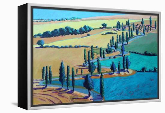 Tuscan Summer, 2021 (acrylic on board)-Paul Powis-Framed Premier Image Canvas