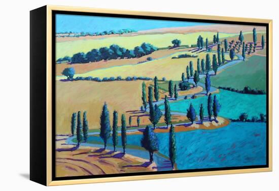 Tuscan Summer, 2021 (acrylic on board)-Paul Powis-Framed Premier Image Canvas