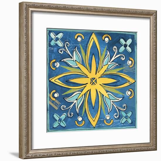 Tuscan Sun Tile I Color-Anne Tavoletti-Framed Premium Giclee Print