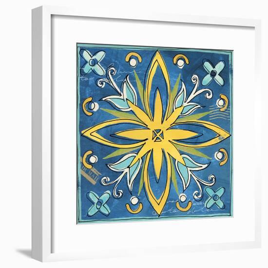 Tuscan Sun Tile I Color-Anne Tavoletti-Framed Premium Giclee Print