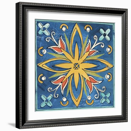 Tuscan Sun Tiles I Color Talavera-Anne Tavoletti-Framed Photographic Print