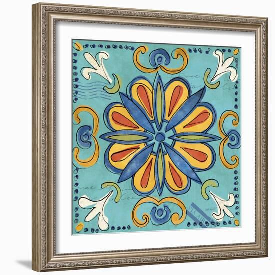 Tuscan Sun Tiles IV Color Talavera-Anne Tavoletti-Framed Photographic Print