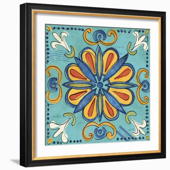 Tuscan Sun Tiles IV Color Talavera-Anne Tavoletti-Framed Photographic Print