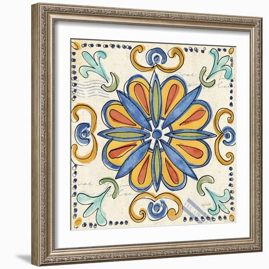 Tuscan Sun Tiles IV Talavera-Anne Tavoletti-Framed Art Print