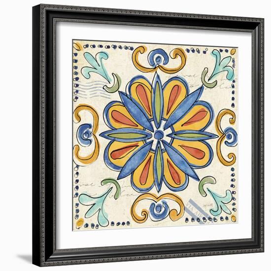 Tuscan Sun Tiles IV Talavera-Anne Tavoletti-Framed Art Print