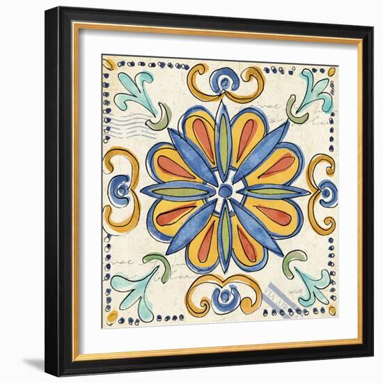 Tuscan Sun Tiles IV Talavera-Anne Tavoletti-Framed Art Print