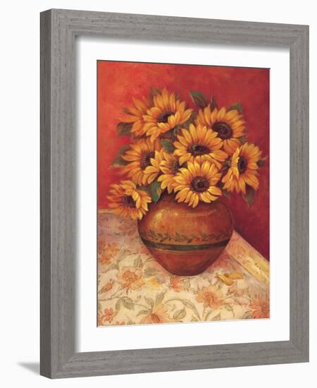 Tuscan Sunflowers II-Pamela Gladding-Framed Art Print