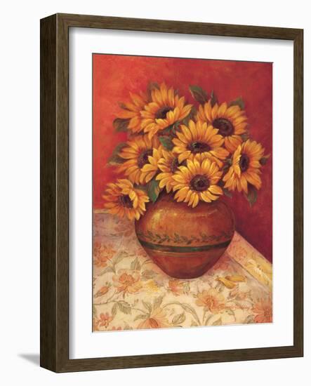 Tuscan Sunflowers II-Pamela Gladding-Framed Art Print