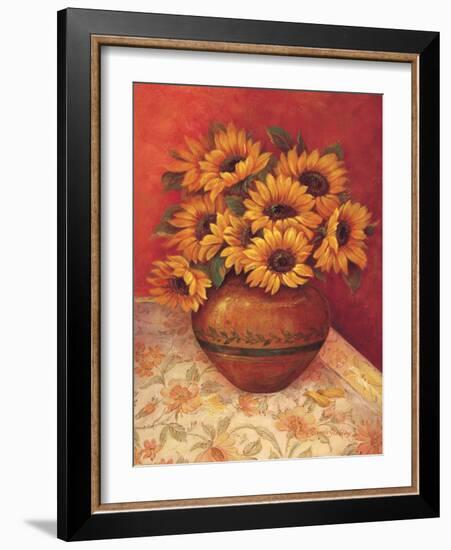 Tuscan Sunflowers II-Pamela Gladding-Framed Art Print