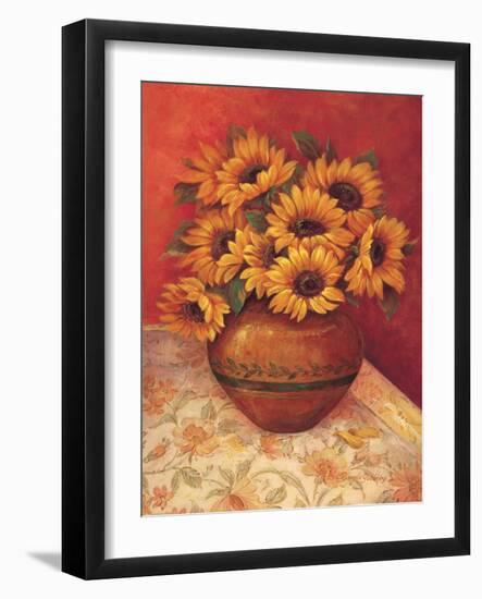 Tuscan Sunflowers II-Pamela Gladding-Framed Art Print