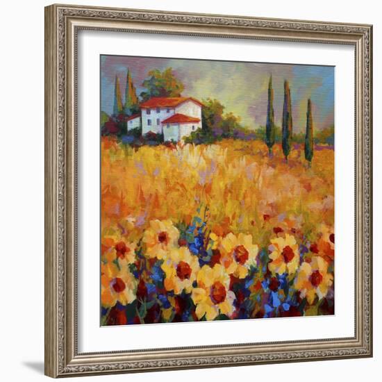 Tuscan Sunflowers-Marion Rose-Framed Giclee Print