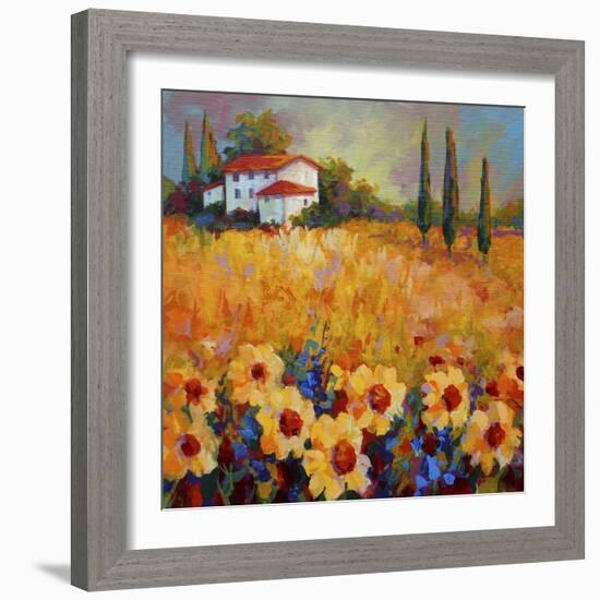 Tuscan Sunflowers-Marion Rose-Framed Giclee Print