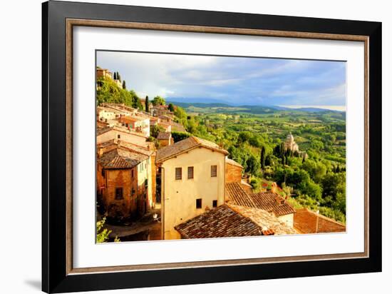 Tuscan Town at Sunset-Jeni Foto-Framed Photographic Print