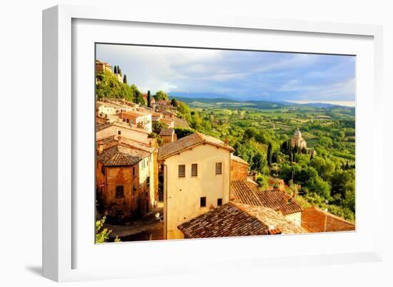 Tuscan Town at Sunset-Jeni Foto-Framed Photographic Print