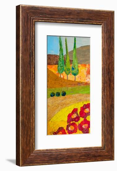 Tuscan Triptych B-null-Framed Art Print