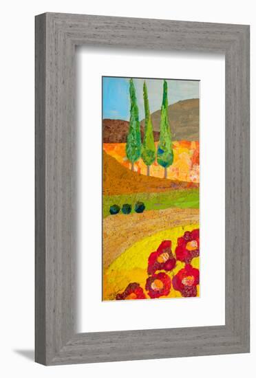 Tuscan Triptych B-null-Framed Art Print