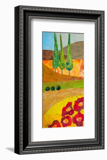 Tuscan Triptych B-null-Framed Art Print