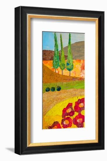 Tuscan Triptych B-null-Framed Art Print