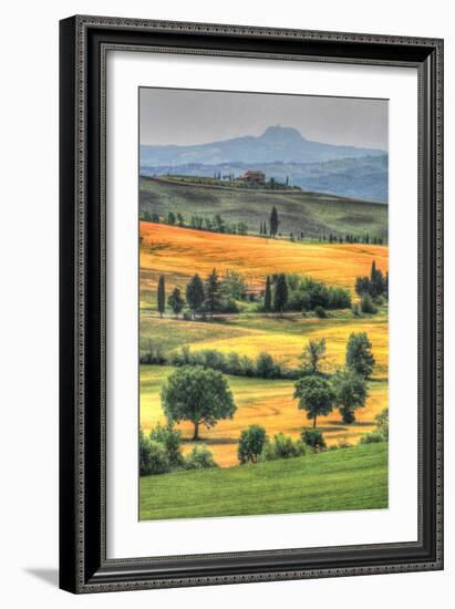 Tuscan Vertical Switchbacks-Robert Goldwitz-Framed Photographic Print