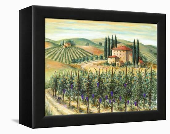 Tuscan Villa and Vineyard-Marilyn Dunlap-Framed Stretched Canvas