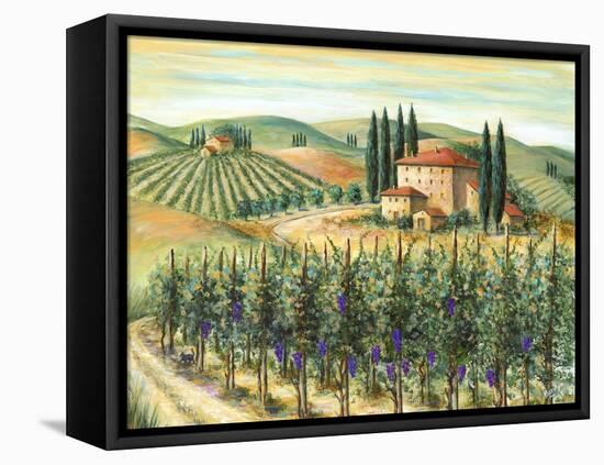 Tuscan Villa and Vineyard-Marilyn Dunlap-Framed Stretched Canvas