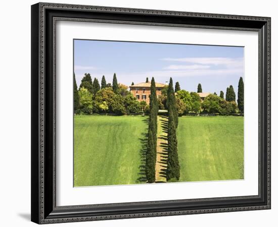 Tuscan Villa near the Town Pienza, Italy-Dennis Flaherty-Framed Photographic Print