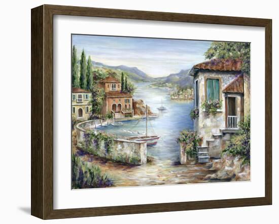 Tuscan Villas on the Lake-Marilyn Dunlap-Framed Premium Giclee Print