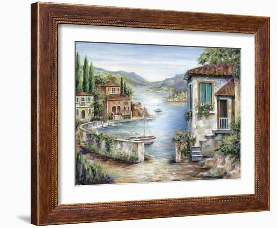 Tuscan Villas on the Lake-Marilyn Dunlap-Framed Premium Giclee Print