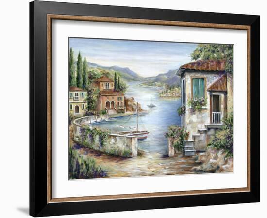 Tuscan Villas on the Lake-Marilyn Dunlap-Framed Premium Giclee Print