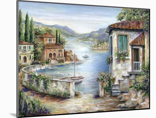 Tuscan Villas on the Lake-Marilyn Dunlap-Mounted Premium Giclee Print