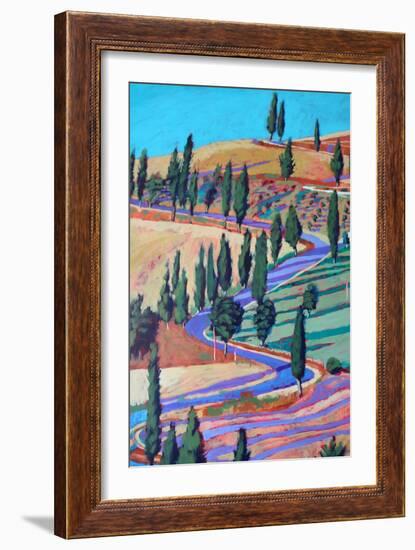 Tuscany, 2019 (Acrylic on Board)-Paul Powis-Framed Giclee Print