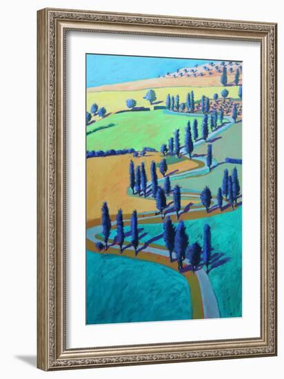 Tuscany, 2021 (acrylic on board)-Paul Powis-Framed Giclee Print