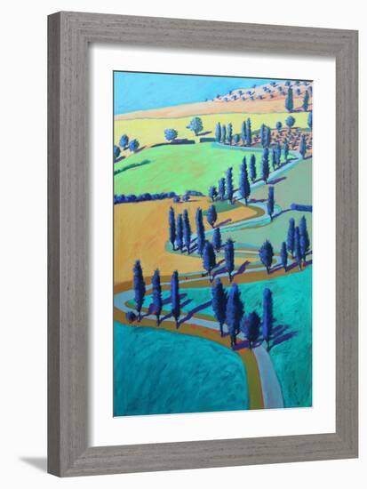 Tuscany, 2021 (acrylic on board)-Paul Powis-Framed Giclee Print