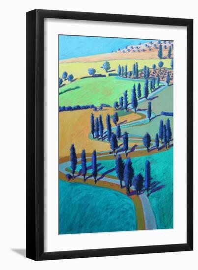 Tuscany, 2021 (acrylic on board)-Paul Powis-Framed Giclee Print