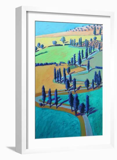 Tuscany, 2021 (acrylic on board)-Paul Powis-Framed Giclee Print