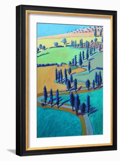 Tuscany, 2021 (acrylic on board)-Paul Powis-Framed Giclee Print