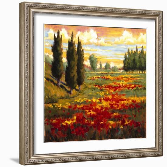 Tuscany in Bloom I-JM Steele-Framed Giclee Print