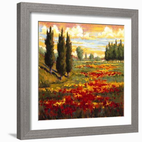 Tuscany in Bloom I-JM Steele-Framed Giclee Print