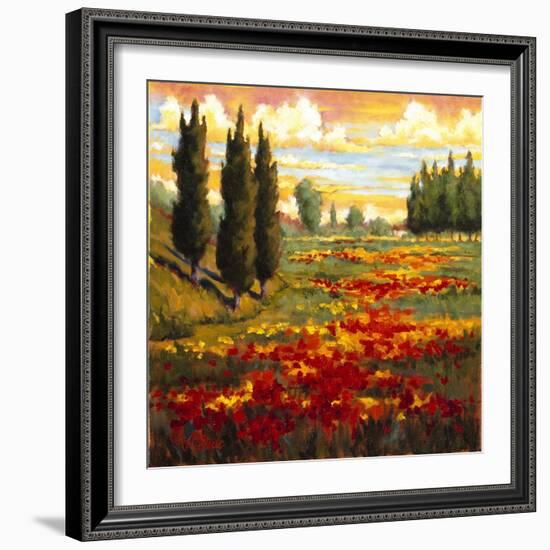 Tuscany in Bloom I-JM Steele-Framed Giclee Print