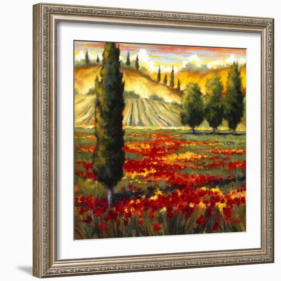 Tuscany in Bloom II-JM Steele-Framed Premium Giclee Print