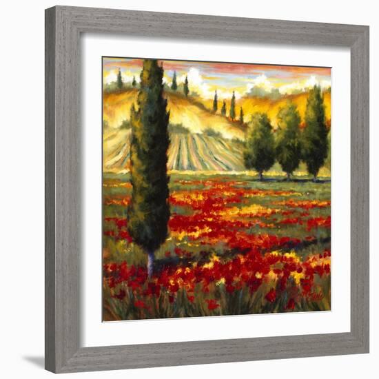 Tuscany in Bloom II-JM Steele-Framed Giclee Print