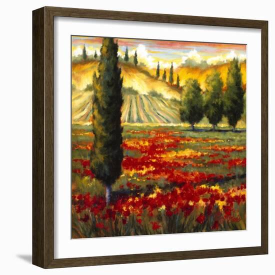 Tuscany in Bloom II-JM Steele-Framed Giclee Print