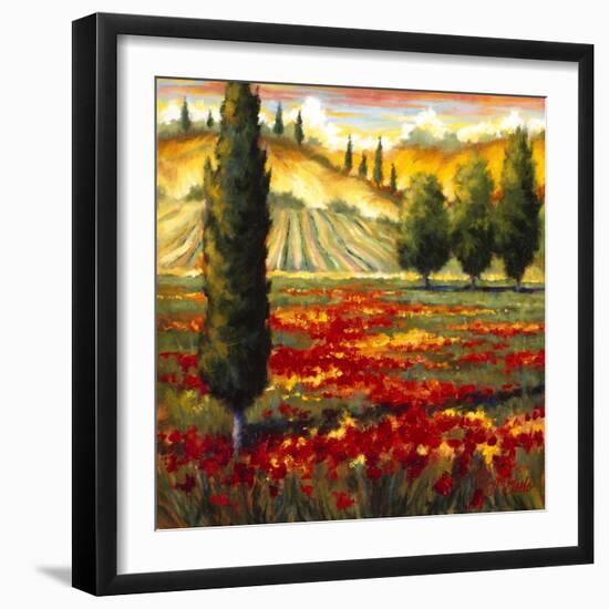 Tuscany in Bloom II-JM Steele-Framed Giclee Print