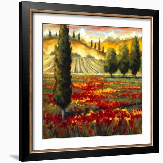 Tuscany in Bloom II-JM Steele-Framed Giclee Print