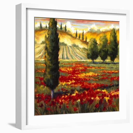 Tuscany in Bloom II-JM Steele-Framed Giclee Print