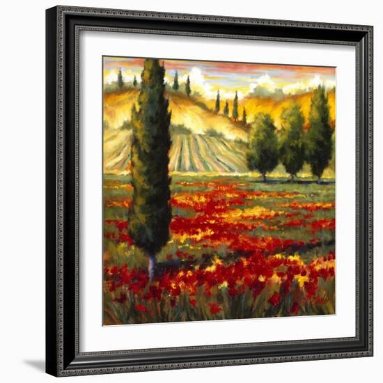 Tuscany in Bloom II-JM Steele-Framed Giclee Print