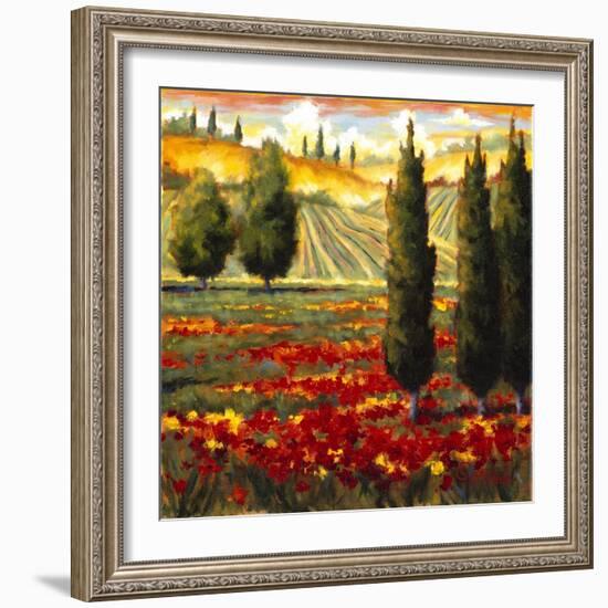 Tuscany in Bloom III-JM Steele-Framed Giclee Print