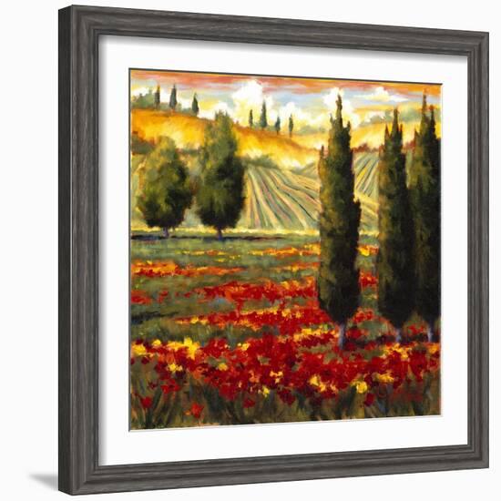 Tuscany in Bloom III-JM Steele-Framed Giclee Print